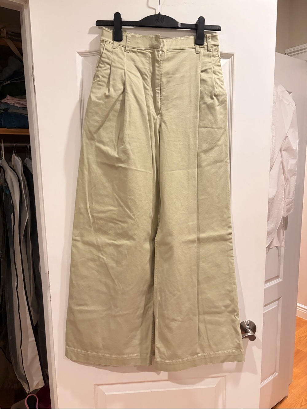 Proenza Schouler Light Olive Wide-Leg Chinos